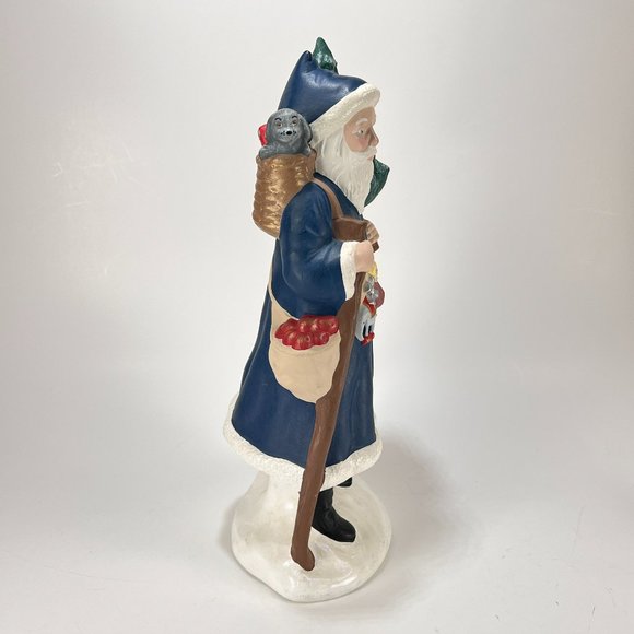 Vtg Old World Santa Claus Provincial Mold Hand Painted Ceramic Christmas 90s - Picture 3 of 15